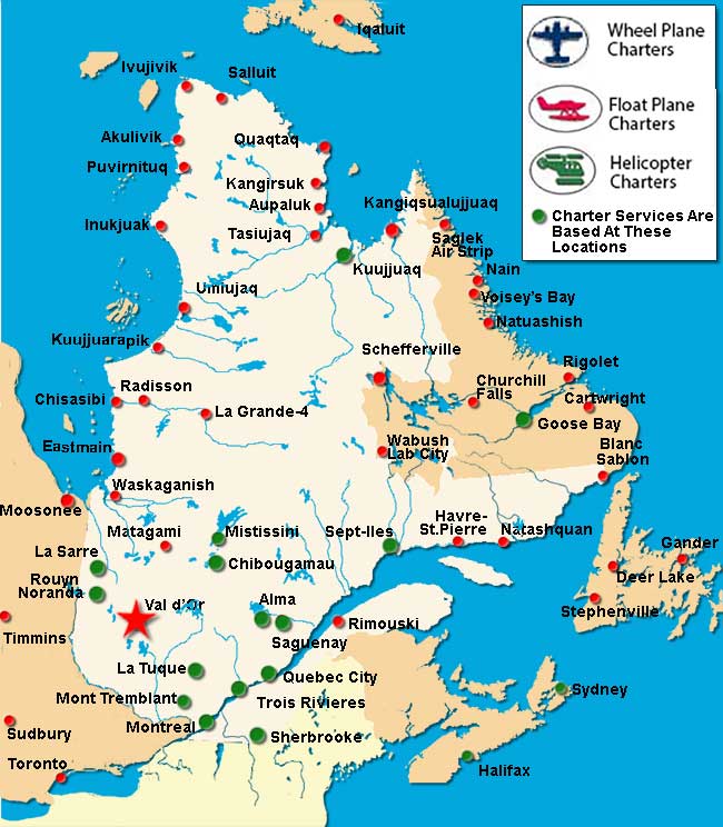 Val d'Or Charter Flights